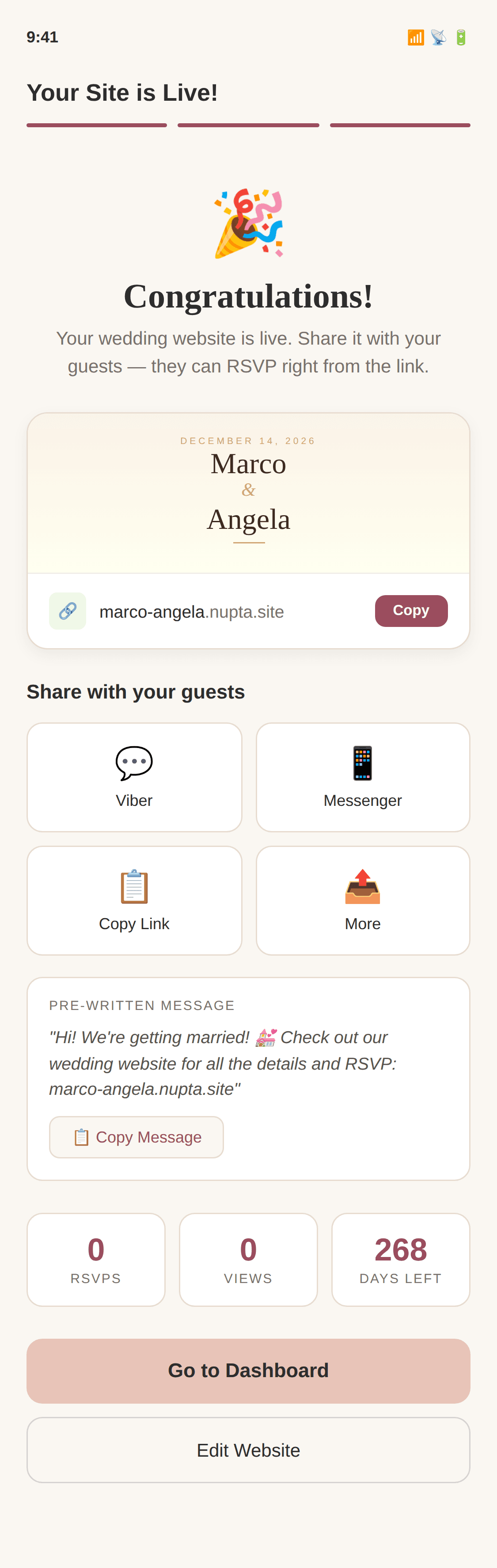 Step 3: Share your site